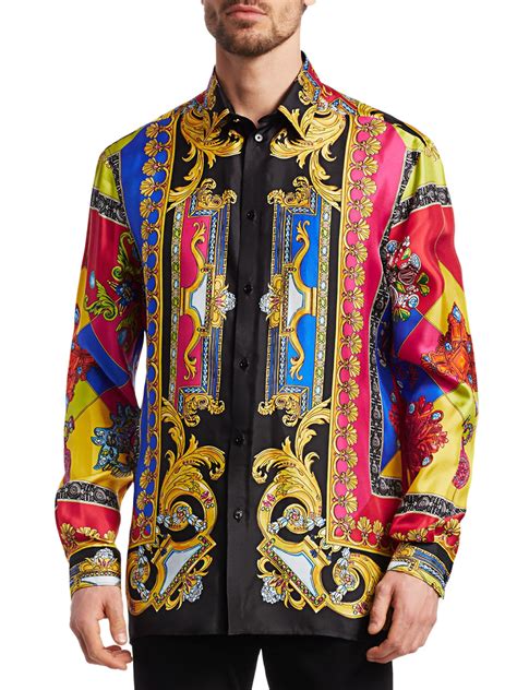 cheap versace shirts mens|Versace collection men shirt sale.